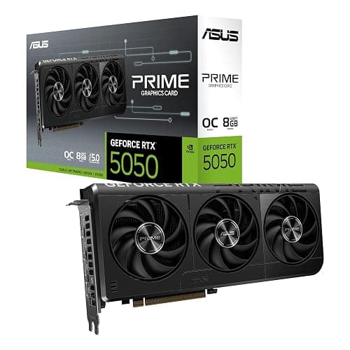 ASUS Prime NVIDIA GeForce RTX 5050 8GB GDDR6 OC Edition – Carte Graphique (PCIe 5.0, HDMI 2.1, DisplayPort 2.1, Ventilateurs axiaux, Dual BIOS) - Image 1
