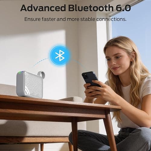 Monster S360 Portable Bluetooth Speaker, IPX7 Waterproof, Bluetooth 6.0, 20H Playtime, Powerful Stereo Sound, Support TF Card, Clear Hands-Free Calling Speaker for Home, Outdoors and Travel, Gray thumbnail 7