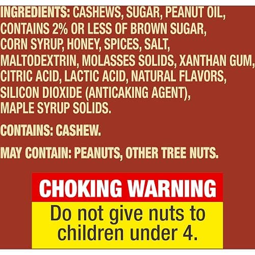 PLANTERS Cashews Cinnamon & Brown Sugar - Trail Mix Snack Pack - Snacks with Cinnamon & Brown Sugar, Snack Pack, Party Trail Mix, 5 Oz Bag thumbnail 3