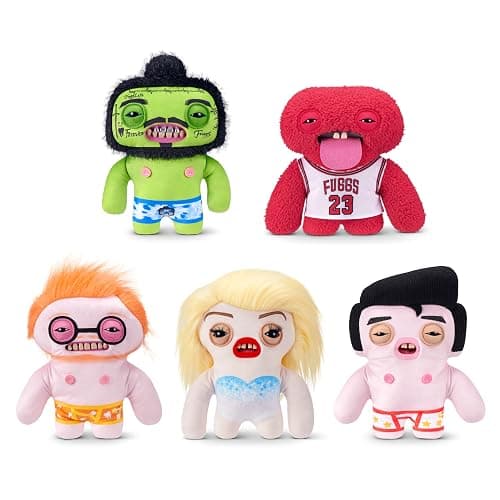 Fuggler Fugg Stars 9-Inch Plush Toy (Greazee) by ZURU – Funny Ugly Monster Stuffed Animal with Human-Like Teeth, Collectible Plush for Kids, Tweens, Teens, Adults & Plush Fans thumbnail 4