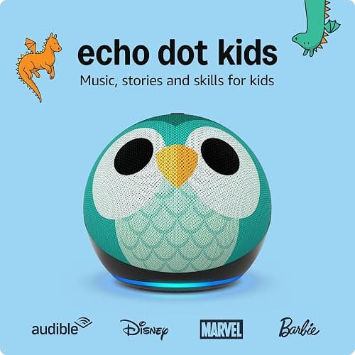 Amazon Echo Dot Kids (newest model) - Designed for kids, with Alexa+ Early Access, parental controls, Includes 1 Year of Amazon Kids+, Owl thumbnail 7
