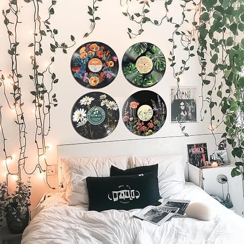 HK Studio Hippie Decor, Posters for Room Aesthetic - Botanical Wall Art, Record Decor, 4pcs 12" thumbnail 7