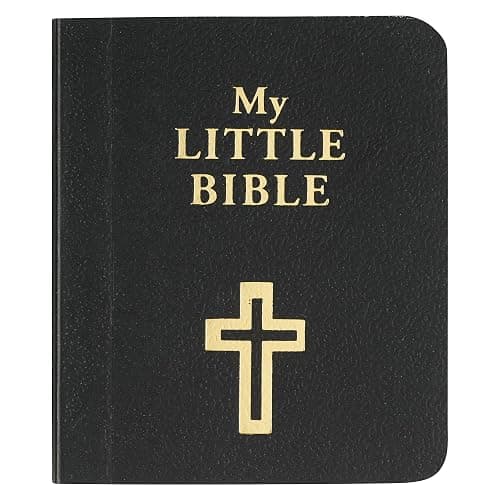 My Little Bible 2” Standard Edition Selections of Key Verses From Every Book, Tiny Palm-size OT NT Scripture for Ministry Outreach, Classic 1769 KJV Text, 2" x 2.5”, Black - Image 1