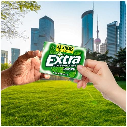 EXTRA Spearmint Sugar Free Chewing Gum, Bulk Gum Packs - 35 Sticks (Pack of 6) thumbnail 6
