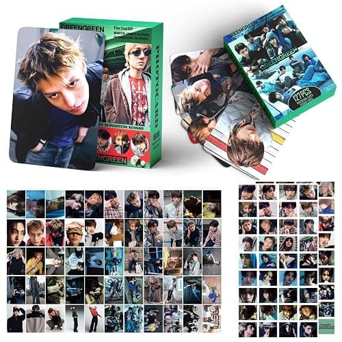 127pcs KPOP Photocards GREENGREEN Photo Cards 55pcs Photocards and 72pcs Mini Stickers REDRED Album Lomo Gift for Fans 2026 Greetings Cards MARTIN JAMES JUHOON SEONGHYEON KEONHO Merch (GREENGREEN) thumbnail 3