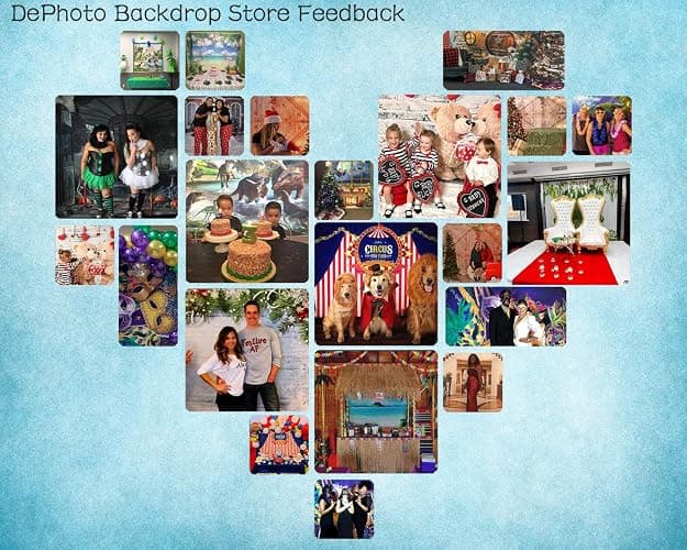 DePhoto Abstract Blue School Photo Backdrop for Pictures Portrait Solid Color Backdrop Graduation Photoshoot Baby Shower Party Banner Decoration Photography Vinyl Photo Background PGT030A 5x7ft thumbnail 7