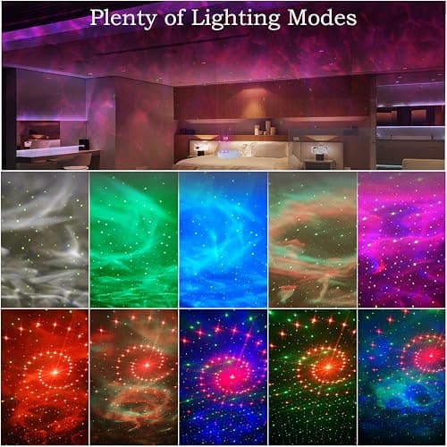 Galaxy Star Night Light Projector LED Ocean Wave Bluetooth Music Speaker with Remote Control for Bedroom, Home, Room Decor thumbnail 2