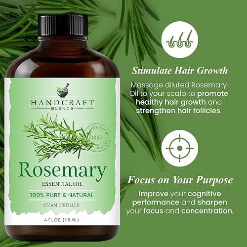 Handcraft Blends Rosemary Essential Oil – Huge 4 Fl Oz – 100% Pure and Natural – Premium Grade Essential Oil for Diffuser and Aromatherapy, Skin, Massage, Candle and Soap Making Fragrance thumbnail 5