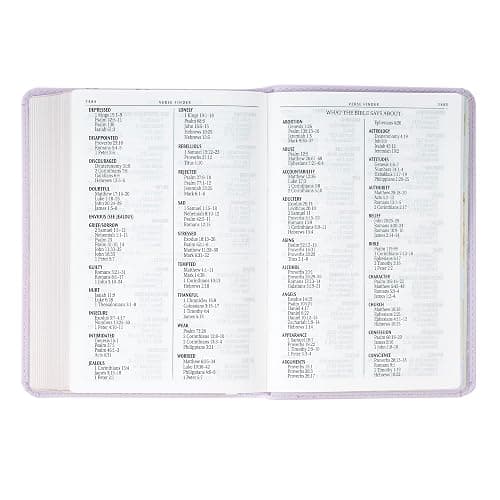 KJV Holy Bible, Compact Large Print Vegan Leather Red Letter Edition - Ribbon Marker, King James Version, Purple (KJV Compact LP Editions) thumbnail 9