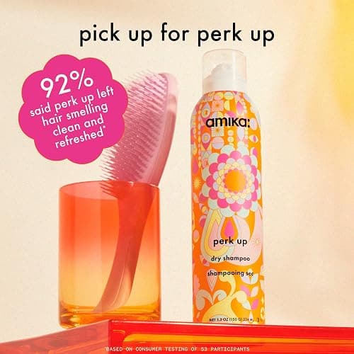 amika perk up talc-free dry shampoo | refreshes roots with a voluminous ‘oomph’ between washes, no white residue, absorbs oil + reduces odor, for all hair types thumbnail 5