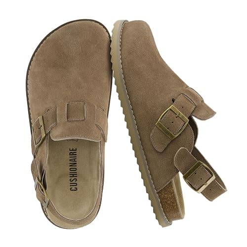 CUSHIONAIRE Brooklyn Genuine Suede Slingback Clogs for Women with Buckle | Casual Shoes - Image 1