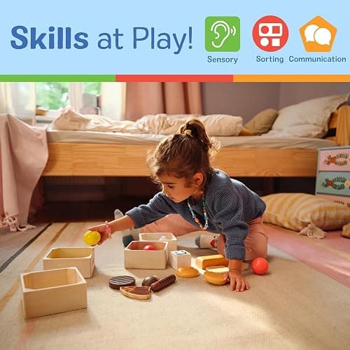 Melissa & Doug Food Groups, 21-Piece Wooden Toys Set of Pretend Play Food & Kids Play Kitchen Accessories, Preschool Toys for Girls & Boys Ages 3+ thumbnail 2