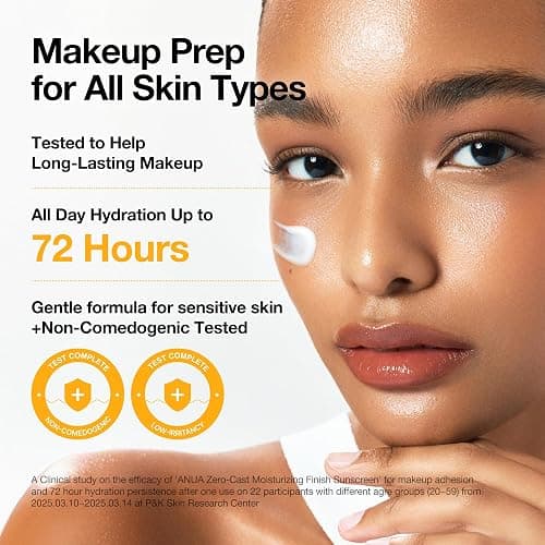 Anua, Zero-Cast Moisturizing Sunscreen SPF 50, Glow Natural Sunscreen for face, No White Cast, Hyaluronic Acid, Niacinamide, Oil-Free, Korean Skincare, 1.69 fl oz thumbnail 6