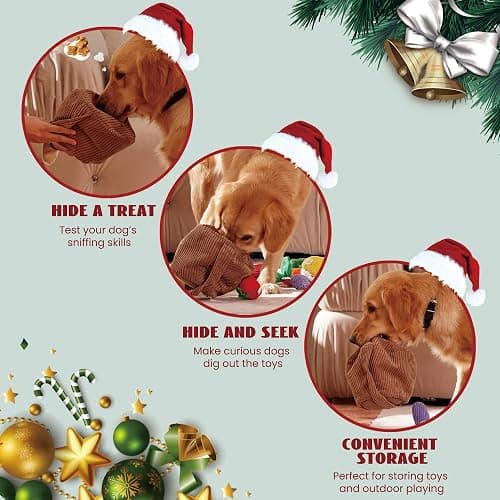 Nocciola Small Squeaky Crinkle Dog Toys- 15 Packs Grocery Basket Fruits Veggies Puppy Toys to Keep Busy, Cute Durable Plush Stuffed Hide Seek Cognitive Dog Christmas Stocking Stuffers thumbnail 6