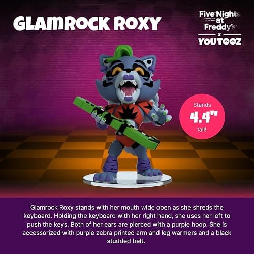 You Tooz Youtooz Glamrock Roxy #6 4.4'' inch Vinyl Figure, Collectible FNAF Figure from Youtooz: Five Nights at Freddy's Collection,YTFNAF6 thumbnail 2