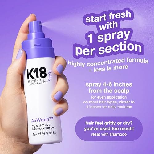 K18 AirWash™ Dry Shampoo, Non-Aerosol, Balances Scalp & Controls Excess Oil Production thumbnail 7