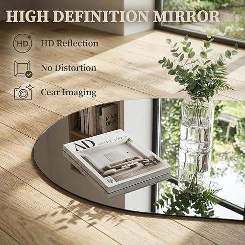 Irregular LED Bathroom Mirror with Lights, Backlit Vanity Mirror for Wall | Asymmetrical Wall Mirror, 3 Color Dimmable, Smart Anti-Fog, Wavy Decorative Mirror for Bathroom, Entryway(22″ x 36″, 1 Pack) thumbnail 6