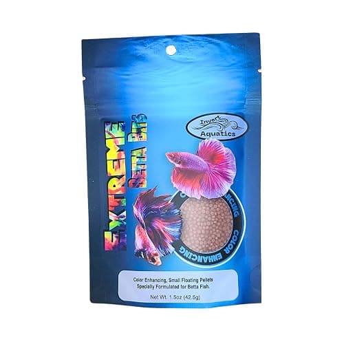 Invert Aquatics Extreme Color Betta Bits - Ultra-Color Enhancing Floating Pellets Betta Food - Image 1