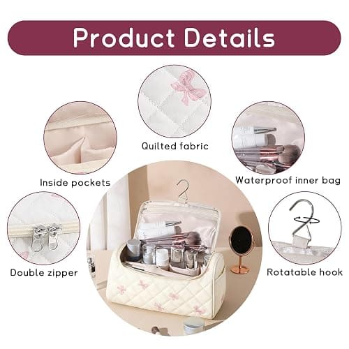 GISMTR Quilted Travel Case Compatible for Dyson Airwrap Multi-Styler All Models and Attachments, Cotton Portable Storage Bag with Hanging Hook for Hair Curler Accessories thumbnail 4