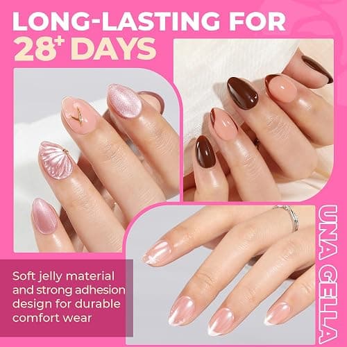 UNA GELLA Extra Short Almond Nail Tips Full Cover 504PCS Gel Nail Tips Short Almond Shaped Nails Tips Soft Gelly Gel Clear Fake Nails Tip for Acrylic Nail Tip Soak Off Home DIY Salon Nails 12 Sizes thumbnail 3