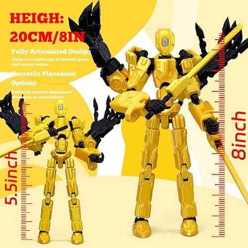T13 Assembly Completed Action Figure, T13 Multi-Jointed Movable Robot Action Figure Set,Collectors Desktop Decorations for Game Lovers Toys thumbnail 2