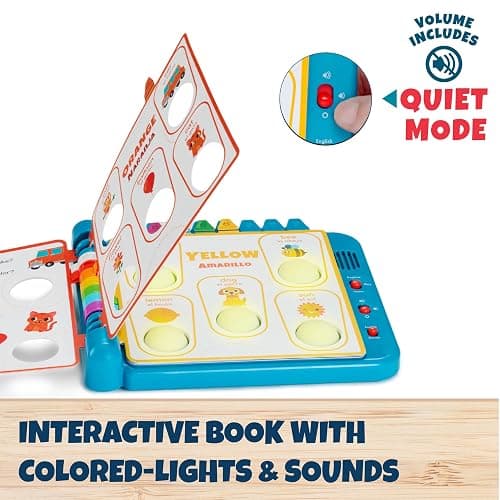Chuckle & Roar Pop It! Book: Colors – Interactive Sensory Learning Book with Bilingual English & Spanish Play, Grow-with-Me Modes, Quiet Mode, Color Learning Toy for Toddlers Ages 1–4+ thumbnail 2