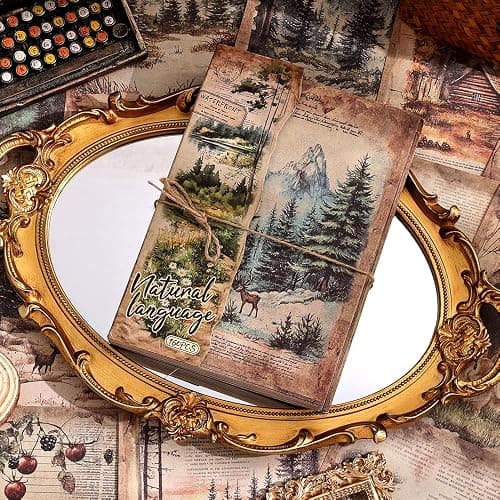 icceemee 160 Sheets of Nature Scrapbook Paper, journaling Scrapbook Supplies Craft Collage Paper Set, Junk Journal Bullet Journal Poster Room Decor for Card Making Decorative Gifts thumbnail 6