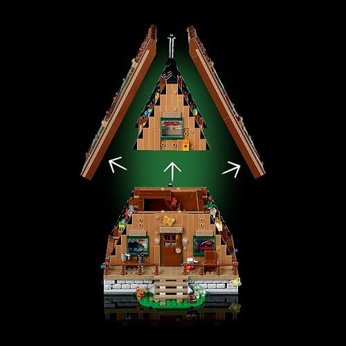 LEGO Ideas A-Frame Cabin 21338 Collectible Display Set, Buildable Model Kit for Adults, Gift for Nature and Architecture Lovers, Includes 4 Customizable Minifigures and 11 Animal Figures thumbnail 4