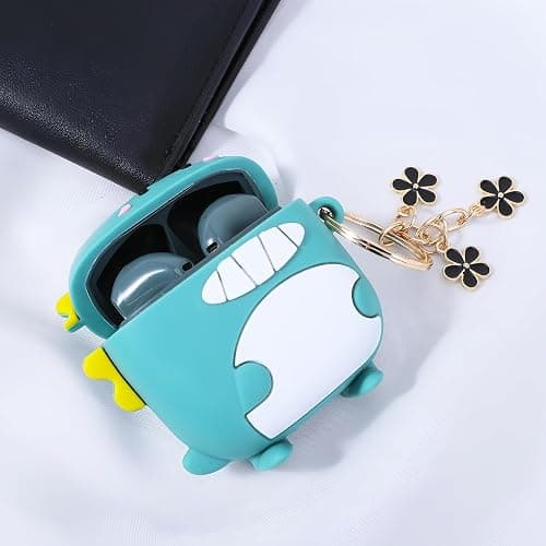 Qubusm 3Pcs Cute Keychain for Women, Flower Enamel Charm Keyring for Handbag Backpack Purse（White,Pink,Black thumbnail 6