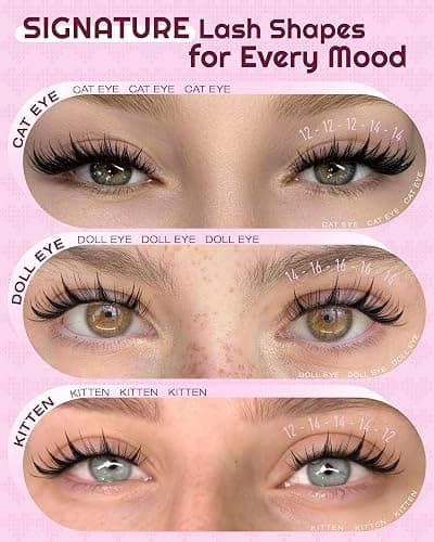 OKAYLOVE Manga Lash Clusters, LIRA 12mm Natural Anime Eyelash Clusters with Spikes, 80pcs CC Curl Fairy Individual Lashes Clear Band Wispy Cluster Eyelashes Extensions for Party, Cosplay thumbnail 3