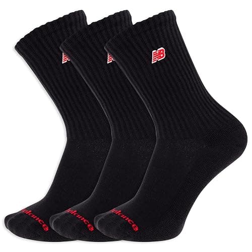 New Balance Unisex-Adult's Men's and Women's Organic Cotton Crew Socks-3 Pairs-Arch Support - Image 1