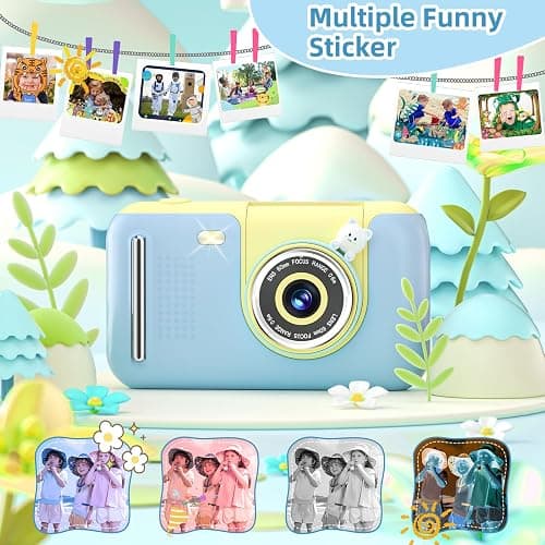 Makolle Camera for Kids, Toddler Volging Cameras Age 3-8 Christmas Birthday Gifts for Boys and Girls 3-12 Year Old Boys Digital Camcorder for Video Portable Kids Selfie Camera with 32GB SD Card Blue thumbnail 4