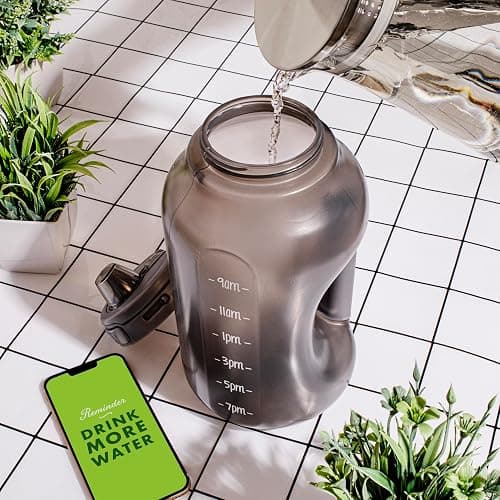 Ello Hydra 64oz Half Gallon Water Jug with Handle and Motivational Time Markers for All Day Hydration, Plastic Reusable Water Bottle with Straw and Locking, Leak Proof Lid, BPA Free thumbnail 2