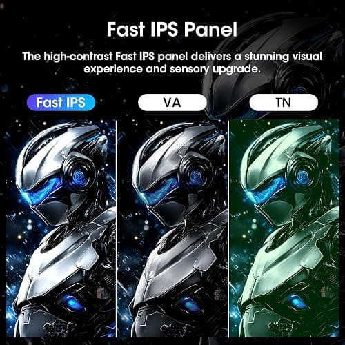 Amzfast 24 Inch Gaming Monitor 200Hz FHD 1080p Fast IPS Computer Monitor, 110% sRGB 1ms HDR Support Adaptive Sync, Eye Care VESA Mount HDMI 2.0 | Display Port 1.4 White Monitor, AMZG24X1W thumbnail 3