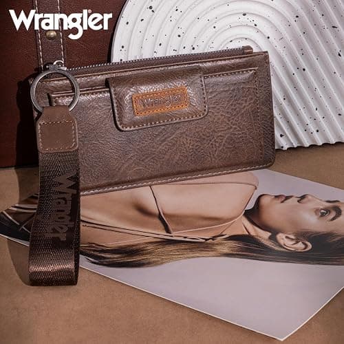 X Wrangler Minimalist Wallet Women Card Cases & Money Organizers Wristlet with Wallet Large Clutch with Coin Purse Smooth Zipper and Rfid Lining thumbnail 2