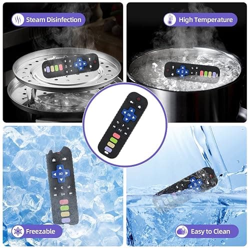 Chuya Baby Teether Toy Chew Toys for Babies 3-24 Months TV Remote Control Shape Teething Relief for Infants (Black) thumbnail 5