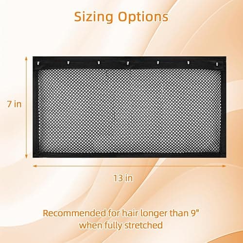 CRUIFU Lock Curly Hair Stretcher and Length Maintainer - Prevent Shrinkage with No-Heat Styling Net for An Elongated Look,Includes: 5 Elastic Hair Ties，(13IN*4PCS) thumbnail 7