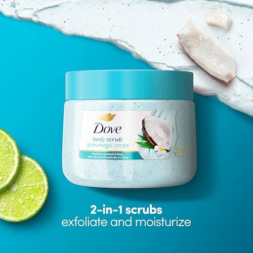 Dove Moisturizing Body Scrub – Coconut & Lime, pH‑Balanced Whipped Texture, Skin‑Renewing Exfoliator, 15 oz thumbnail 3