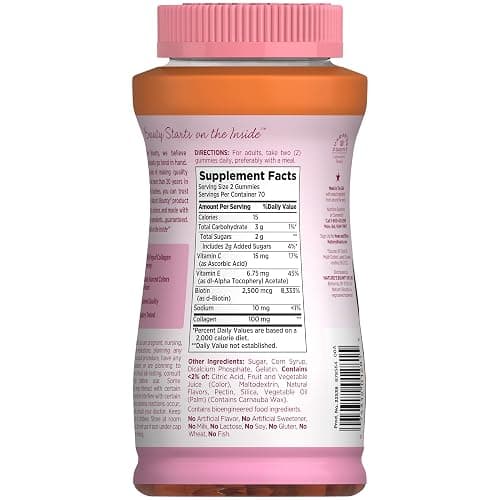 Nature's Bounty with Biotin and Collagen, Citrus Gummies, 140 Ct thumbnail 2