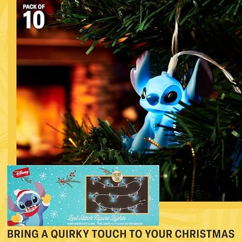 Disney Stitch LED String Lights 10 pcs, Fairy Lights Kids Teenagers Adults 150cm, Indoor Bedroom Dorm Decor Accessories thumbnail 5