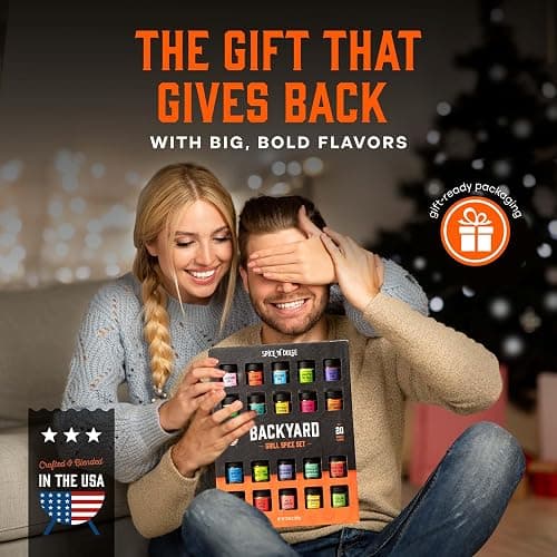Grilling Spice Set Grill Seasoning Gifts, 20 Unique Spices and Seasonings Jars Gift Set, BBQ Gifts For Men, Dad, Husband, Father, Flavors Like Chili, Cajun, Garlic, Steak, Rub, Herbs, Blend and More thumbnail 7
