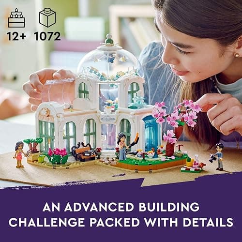 LEGO Friends Botanical Garden Building Toy Set, A Creative Project for Ages 12+, Build and Display a Detailed Greenhouse Scene, A Gift for Kids and Teens Who Love Flowers and Plants, 41757 thumbnail 2