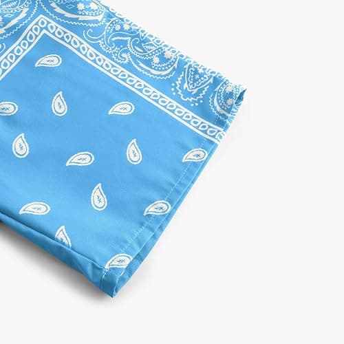 Eymitory Boy's Summer Boho Paisley Print Shorts Casual Kids Drawstring High Waisted Graphic Shorts with Pocket thumbnail 5