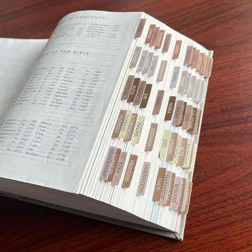 Laminated Bible Tabs, Reposition Large Print Stickers, Easy to Read and Apply Bible Tabs for Women and Man (Coffee Style) thumbnail 4