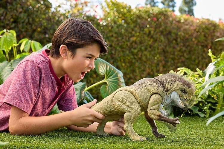 Mattel Jurassic World Rebirth Distortus Rex Rumble N Rampage Dinosaur Action Figure 22 Inch with 2 Attack Actions, Content-Accurate, Digital Play thumbnail 2