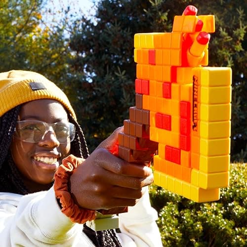 Nerf Minecraft Firebrand, Dart Blasting Axe, 6 Nerf Elite Foam Darts, Design Inspired by Minecraft Axe in The Game, Pull Down Priming, Minecraft Toys thumbnail 2