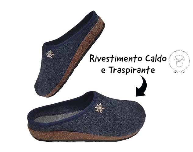 Gextop Originali Ciabatte Uomo Tirolesi per Casa Pantofole Invernali Slip On thumbnail 5