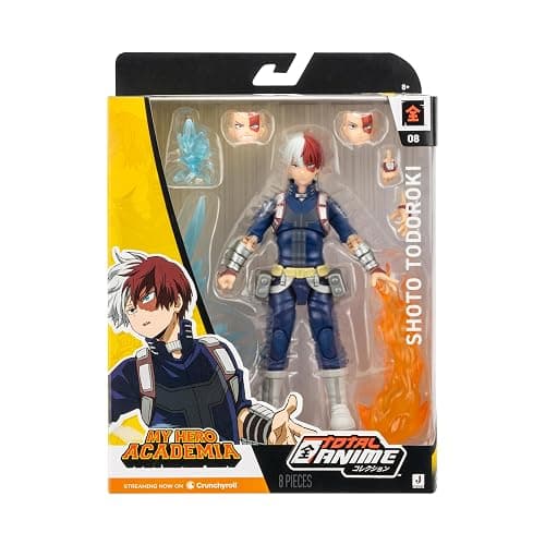 Total Anime Shoto Todoroki - 6.5-Inch Figure with Swappable Faceplates, Alternate Hands, and Fire and Ice Effects thumbnail 2