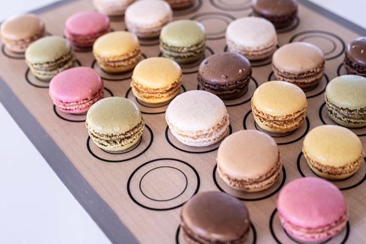 Macaron Silicone Baking Mats - Non-Stick Macaron Mat for Easy Baking | Heat Resistant & Dishwasher Safe Macaron Baking Mat | Reusable & Eco-Friendly, 1/2 Sheet Size - Pack of 4 - for Cookies & More thumbnail 6