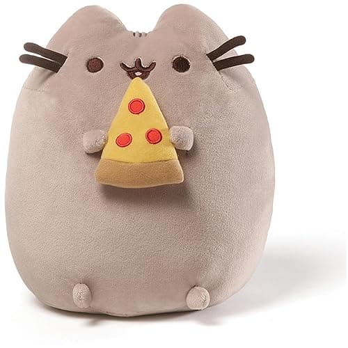 GUND Pusheen Snackable Pizza Plush, Stuffed Animal for Ages 8 and Up, 9.5”, Gray - Image 1